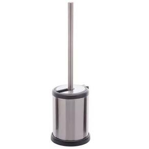 Escova Sanitária de Aço Inox com Suporte e Tampa 11,5x39cm Lyor