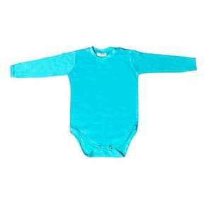 Body Manga Longa Mini Mix Gbaby Cor Turquesa - G