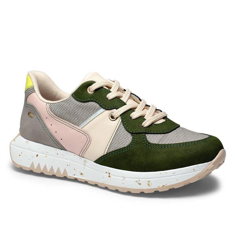 Tenis Dakota Feminino Verde Colorido Nobuck | Ponto