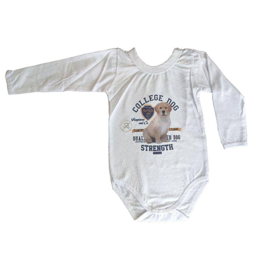 Body Manga Longa Mini Mix College Dog Gbaby - M