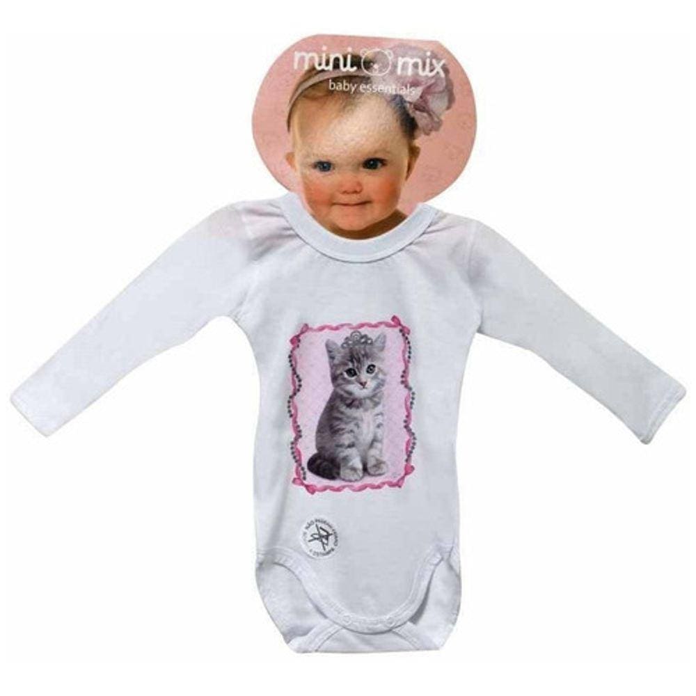 Body Manga Longa Mini Mix Gatinha Gbaby - M