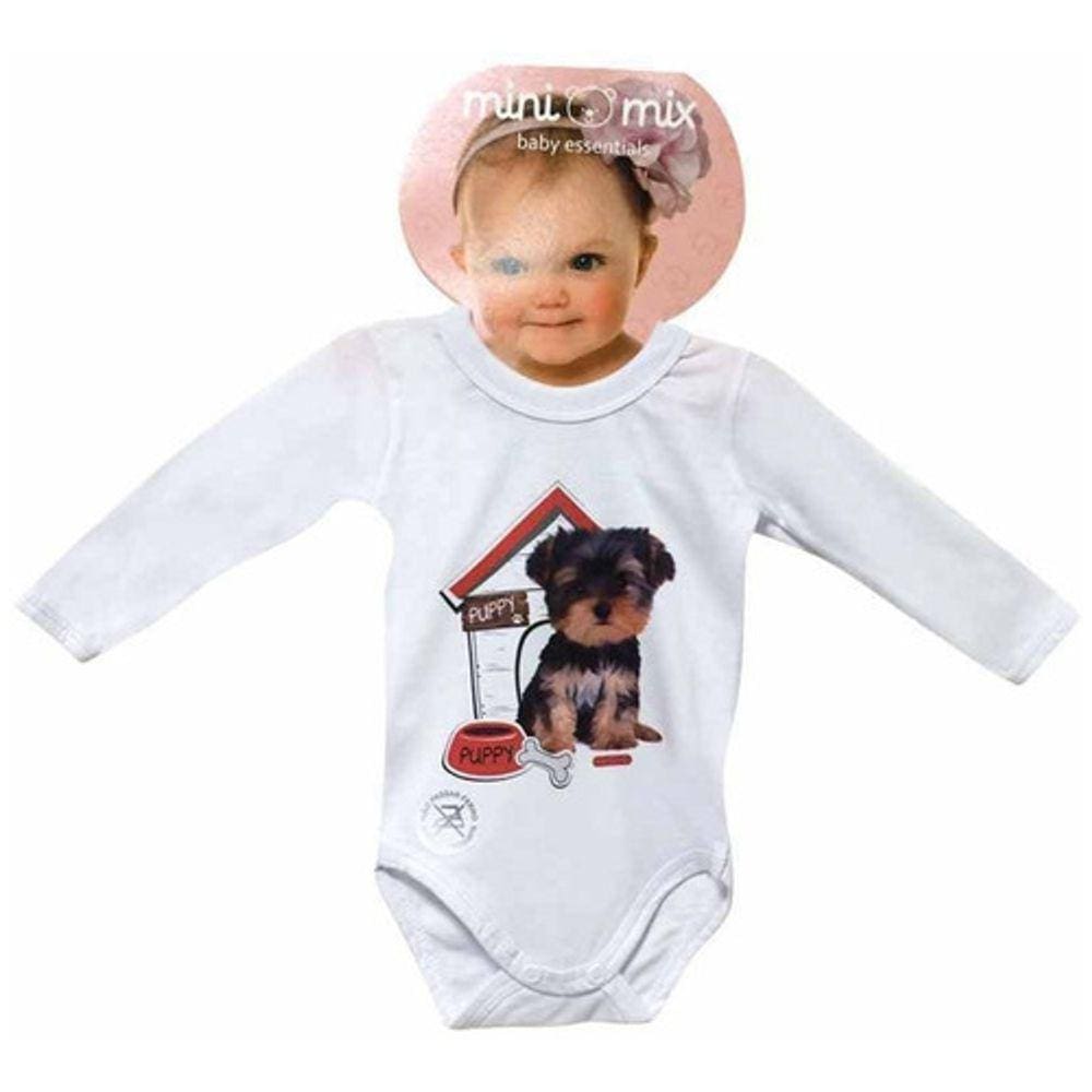 Body Manga Longa Mini Mix Puppy Dog Gbaby - G