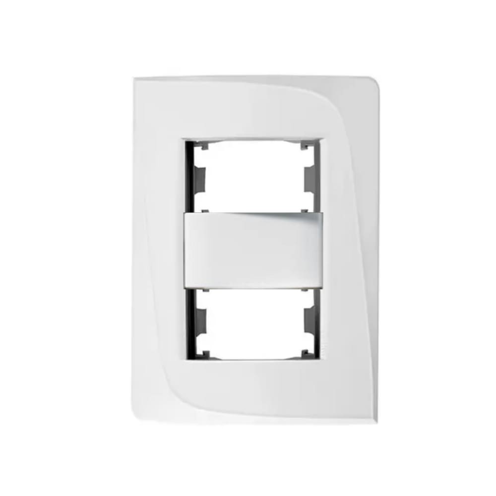 Kit 10 Placa Bastidor P/ 2 Modulos 2X4 Branca Tendenza Pezzi