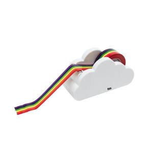 Suporte Porta Fita Nuvem Branco + Fita Adesiva Arco Íris Holic Dreamy TRIS