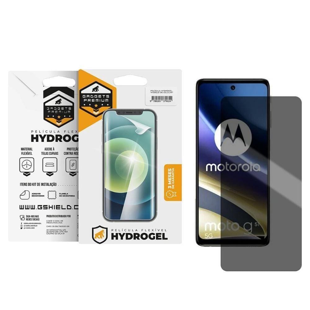 Película P/ Motorola G51 5G - Privacidade Hydrogel - Gshield