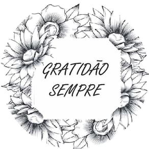 Tag Etiqueta Kraft 5x5 cm c/ cordão 100 un. Gratidão sem 01