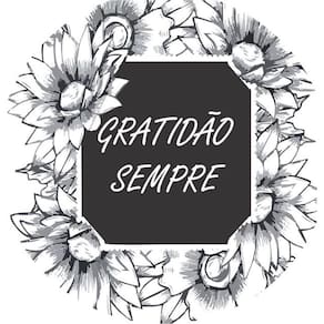 Tag Etiqueta Kraft 5x5 cm c/ cordão 100 un. Gratidão sem 02