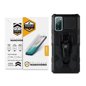 Kit Capa Case Capinha Clip E Pelicula Nano Vidro Samsung Galaxy S20 Fe - Gshield