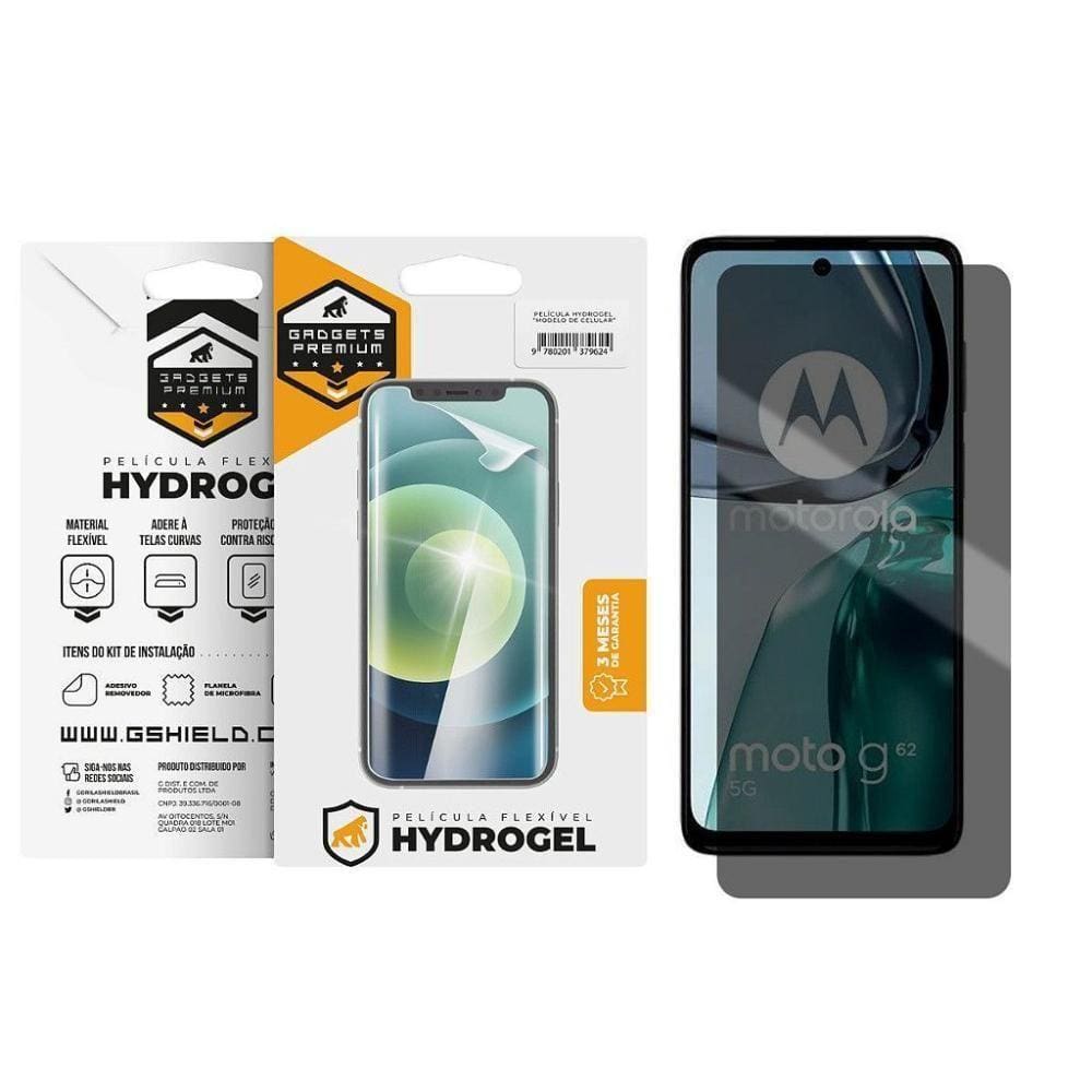 Película Para Motorola Moto G62 5G - Privacidade Hydrogel - Gshield