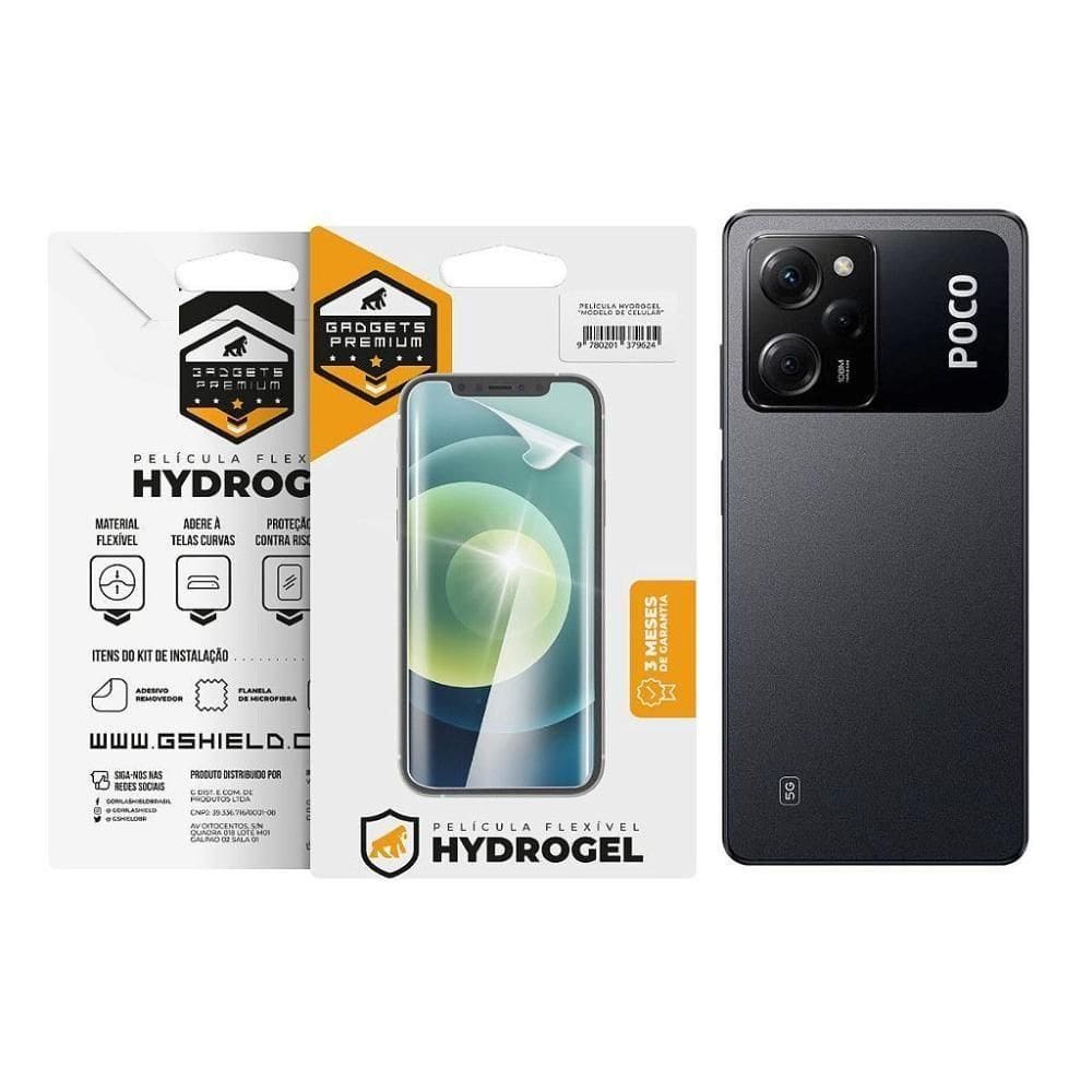 Película Para Poco X5 Pro 5G - Traseira Hydrogel Hd- Gshield