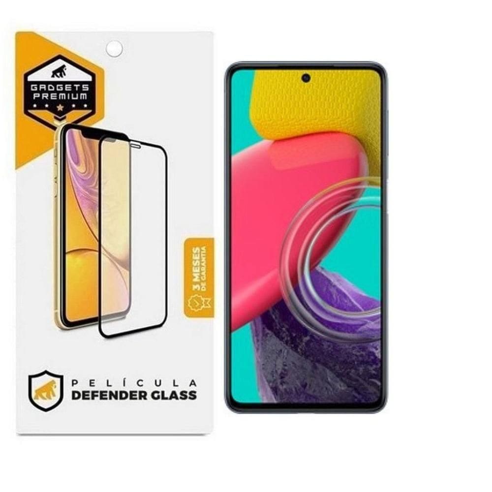 Película Para Samsung Galaxy M53 5G - Defender Glass Preta - Gshield