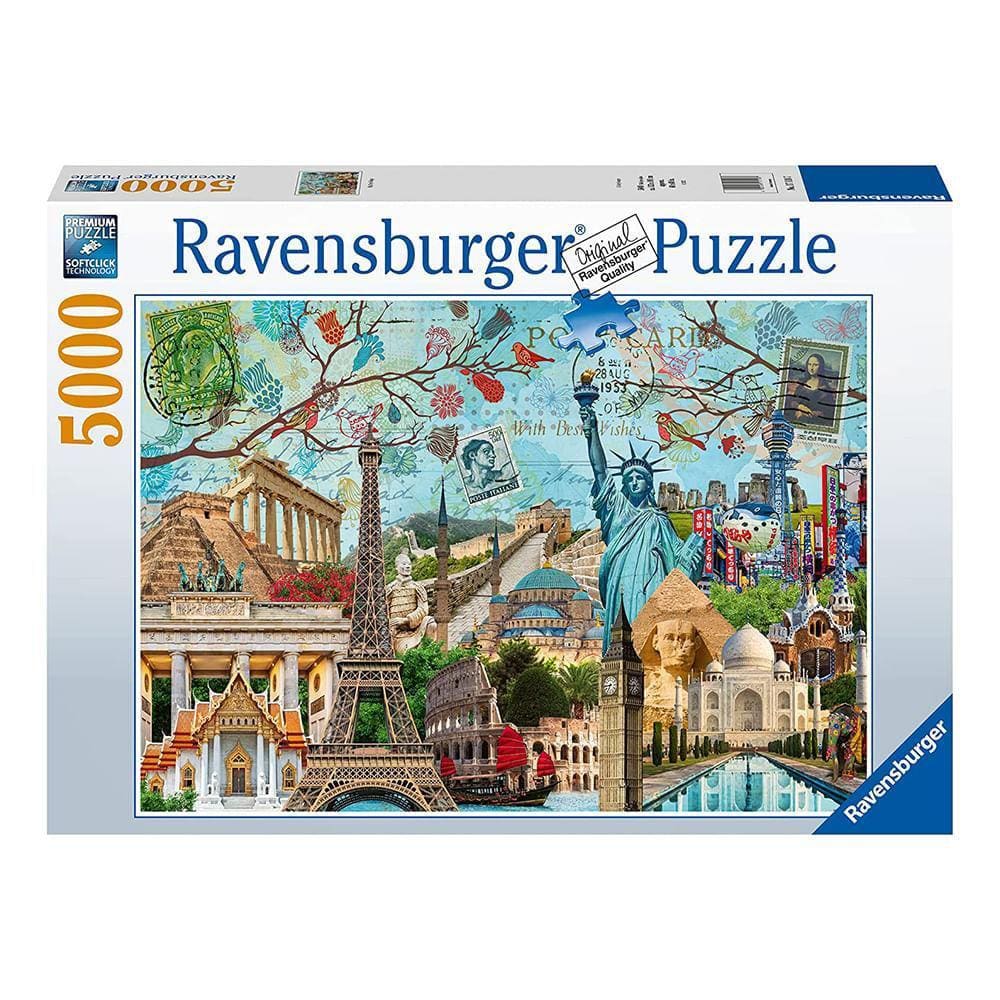 Puzzle 5000 peças Colagem de Cidades - Ravensburger - Imp