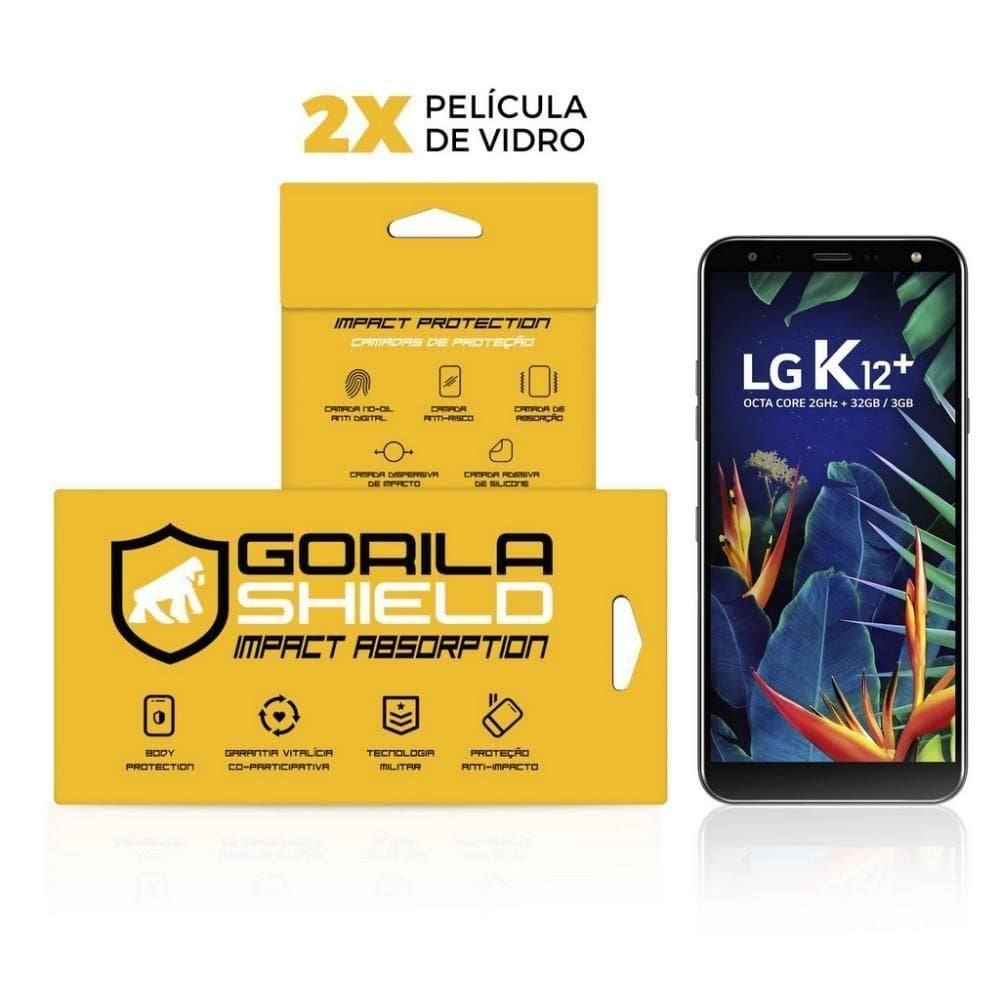Película De Vidro Dupla Para Lg K12 Plus - Gorila Shield