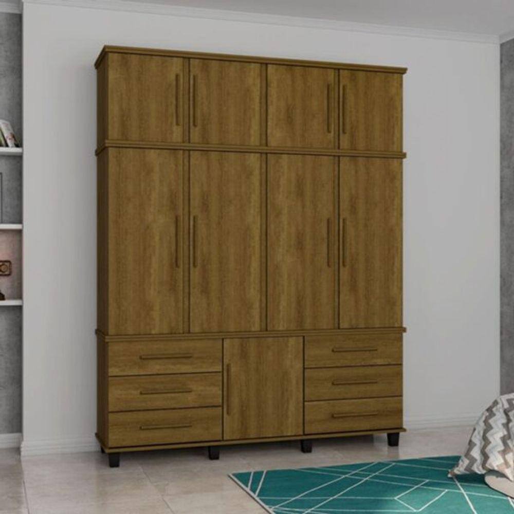 Guarda Roupa Triplex Prisma 4 Portas Imbuia - Fabri Móveis