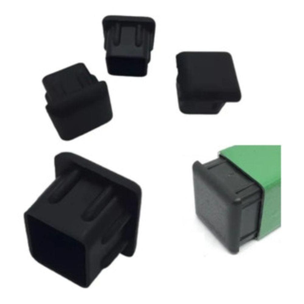 Ponteira Plastica Interna 20x20- Preta- 60 Peças