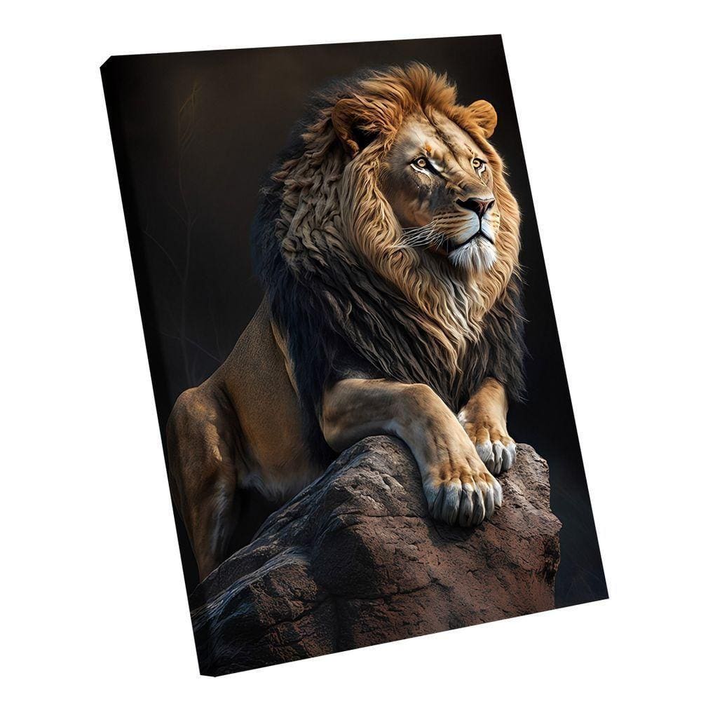 Quadro Leão Protetor Br Artes Pequeno 60x40