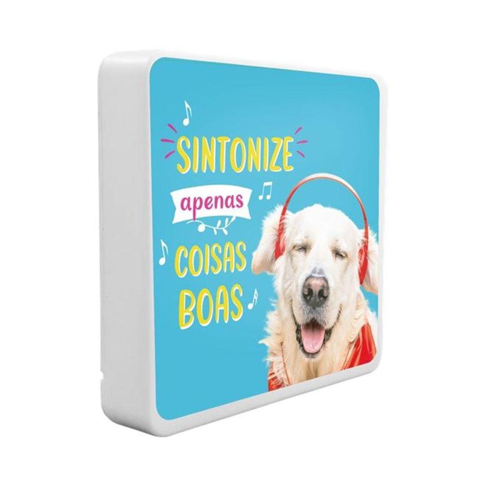 Luminária Box Slim Sintnize Coisas Boas USB