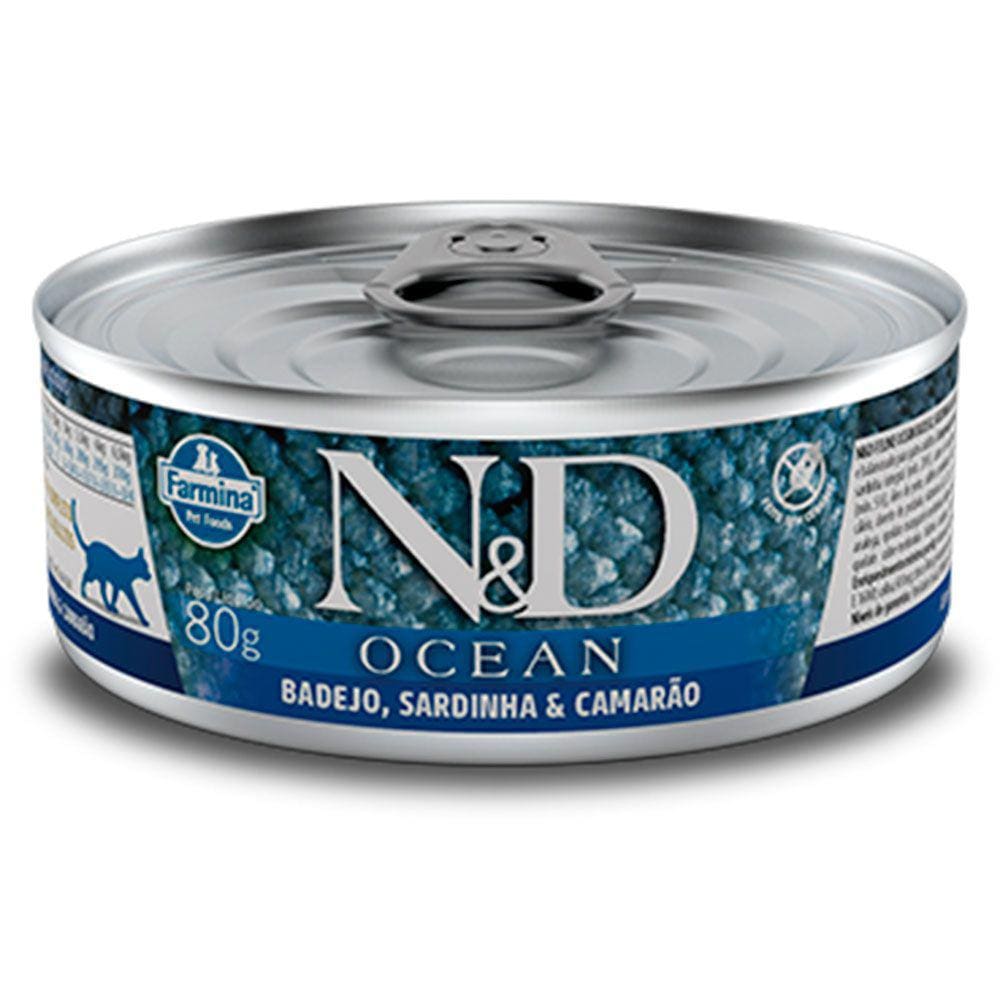 Racao Nd Gatos Ocean Badejo, Sardinha E Camarao 0,08Kg