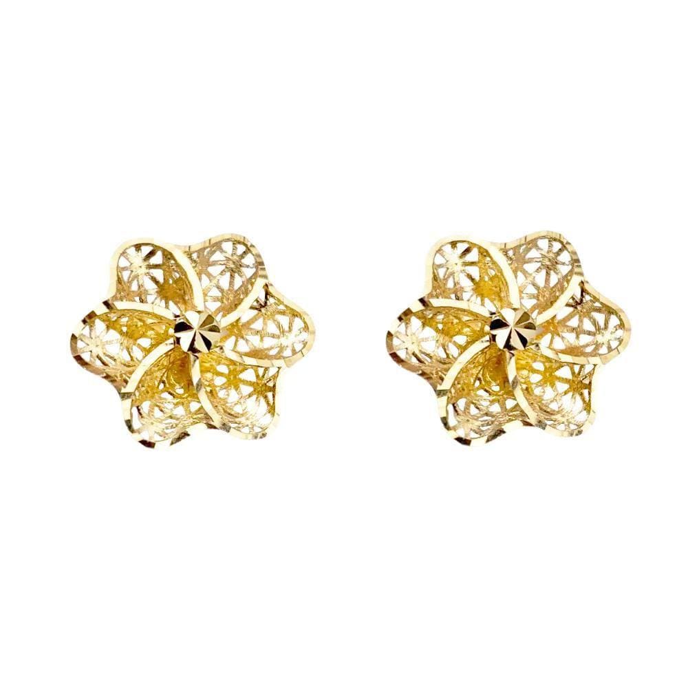 Brinco Flor 1,5 Em Ouro 18K