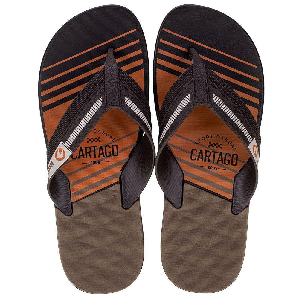 Chinelo Masculino Dallas Cartago - 12158 - 39 - Marrom