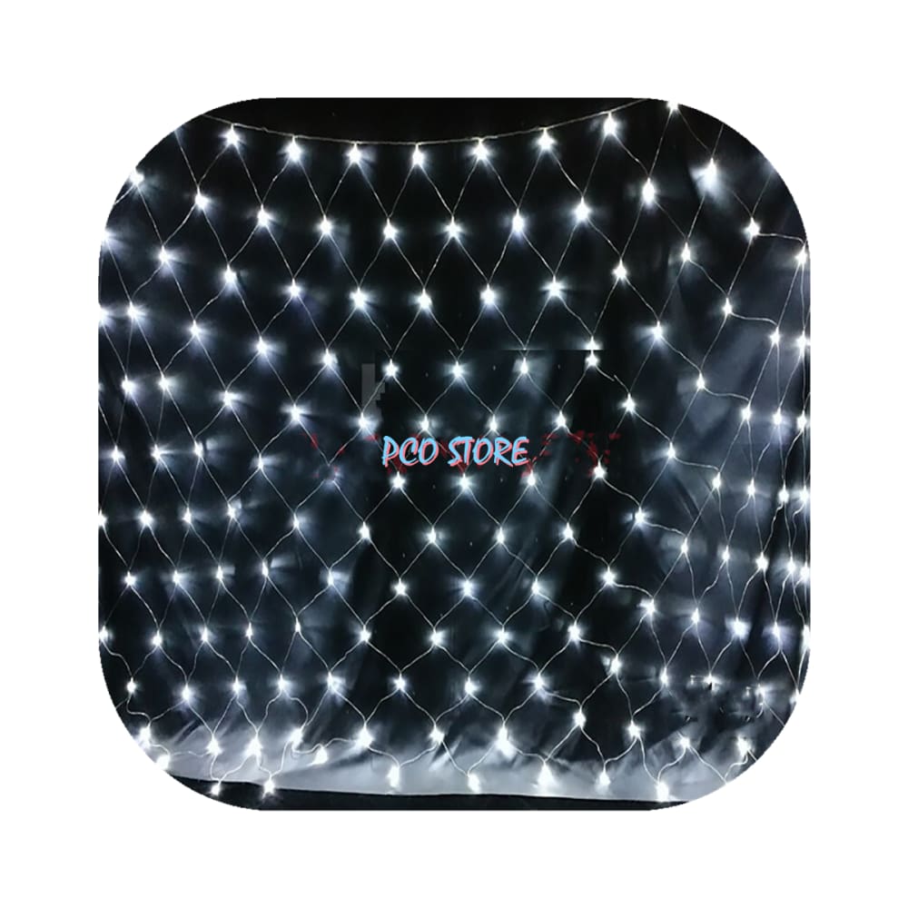Pisca Rede 320 Led 2,5m x 2,0m 8 Funções Branco Frio Decor Natal 220V