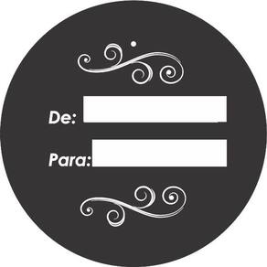 Tag Etiqueta Kraft 5x5 cm c/ cordão 100 un. De para 01