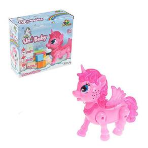 Brinquedo Unicórnio De Estimação Anda Com Luz E Música Rosa