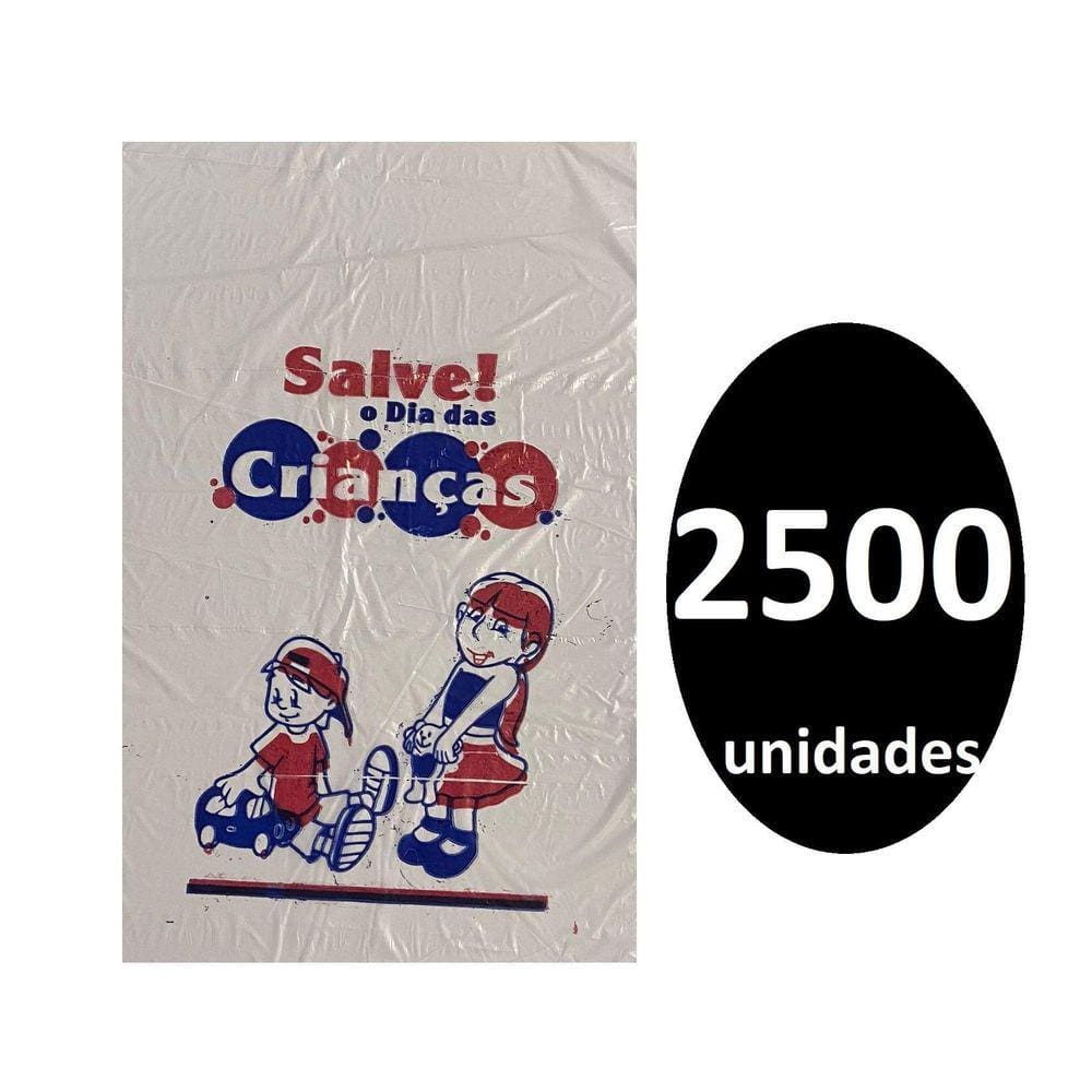Kit 2500 Sacos De Plástico Salve O Dia Das Crianças 16X24