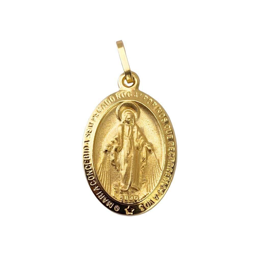 Pingente Nossa Senhora Das Graças 2,5Cm Em Ouro 18K