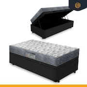 Cama Box Baú Solteiro + Colchão D33 Ortobom Iso 100 88cm