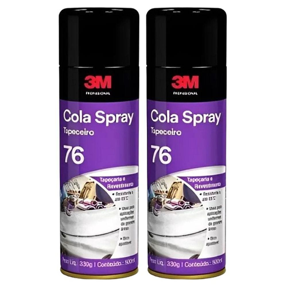 Kit com 2 Cola Adesivo SPRAY Tapeceiro 76 3M
