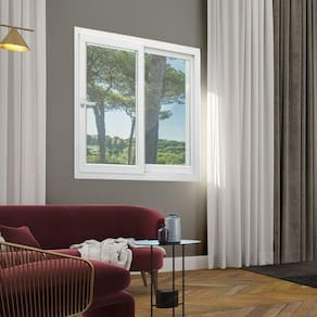 Janela de PVC 100x120cm 2 Folhas com Vidro Liso e Cremona ITEC Brimak Branco