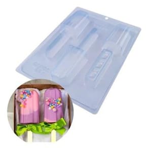 Kit 2 Peças Mini Paleta Forma Especial | Pirulito P/ Rechear Bwb 10480
