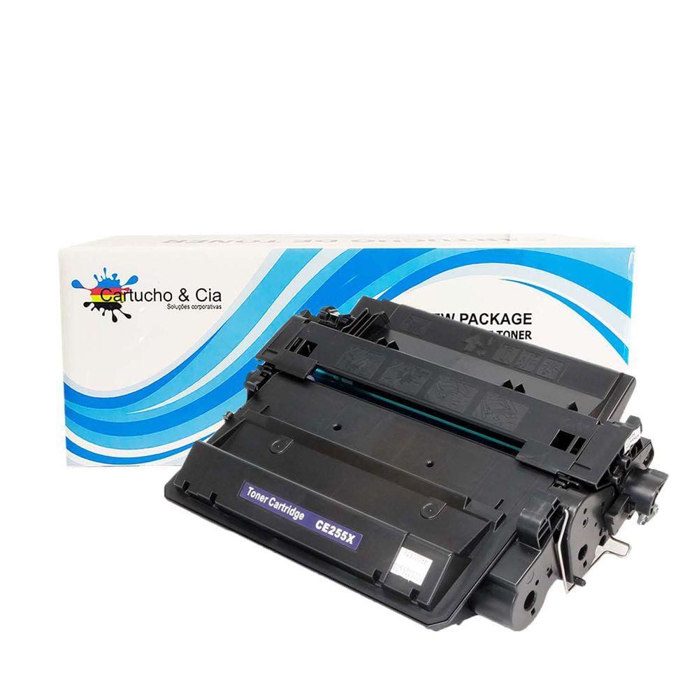 TONER COMPATÍVEL COM HP CE255A CE255AB P3015N P3015DN P3016 ENTERPRISE 500 M525F 6.000 Páginas - Cartucho & Cia