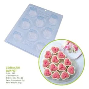 Kit 4 Peças Coração Doces Finos Forma Especial Bwb Cod.240