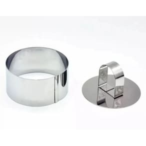 Mini Forma Modeladora Redonda Em Inox P/ Bolo, Pavê E Pudim