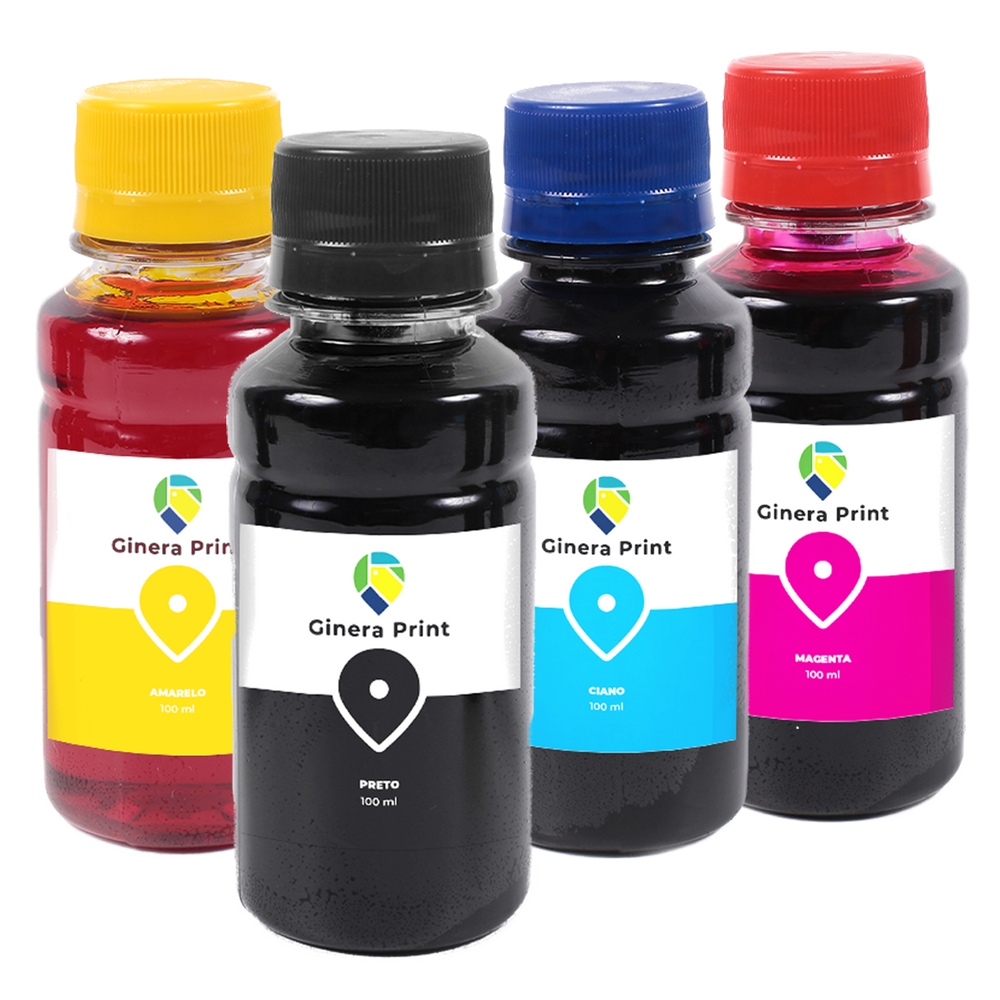 Kit 4 Tintas Compatível Impressora G3110 100ml Ginera Print