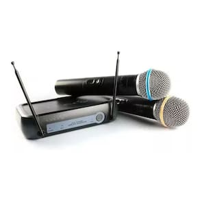 Microfone Sem Fio Duplo Lyco VH02MAX-MM De Mão