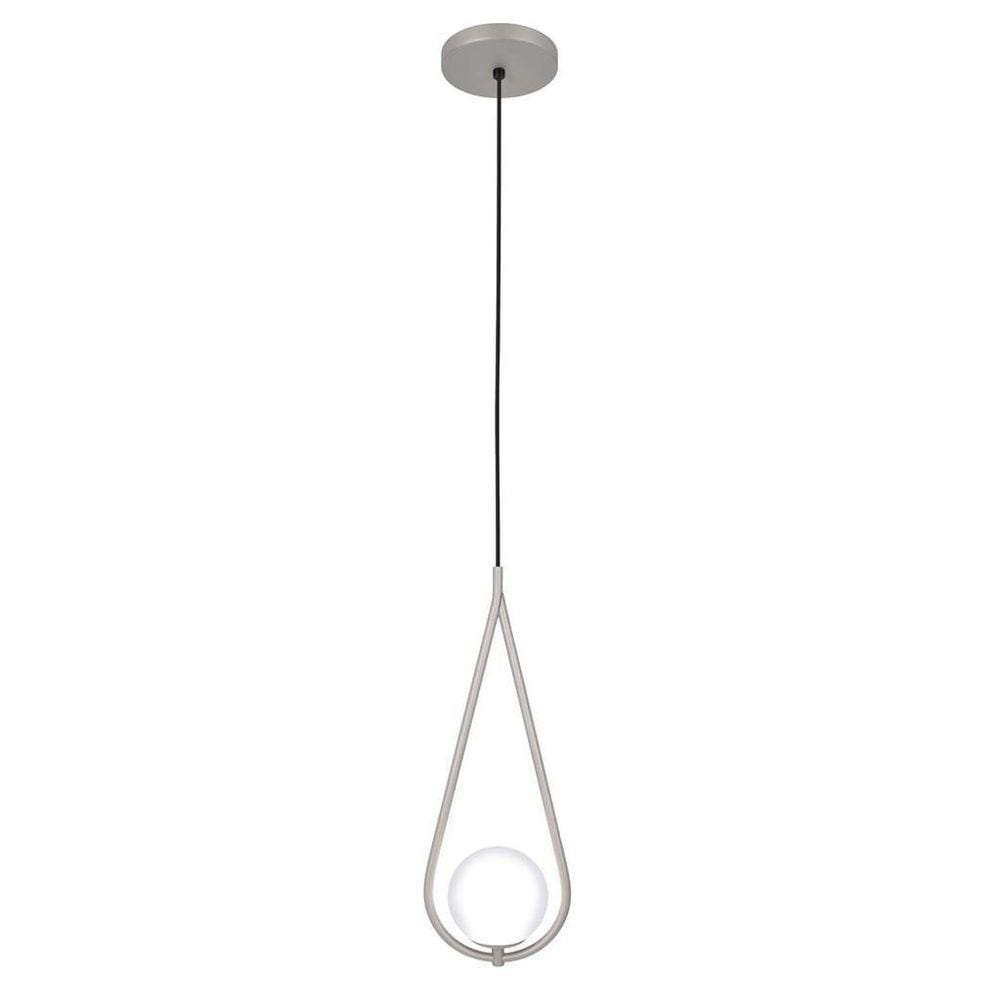 Luminária Teto Pendente Gota Globo Vidro Cozinha Mesa Prata