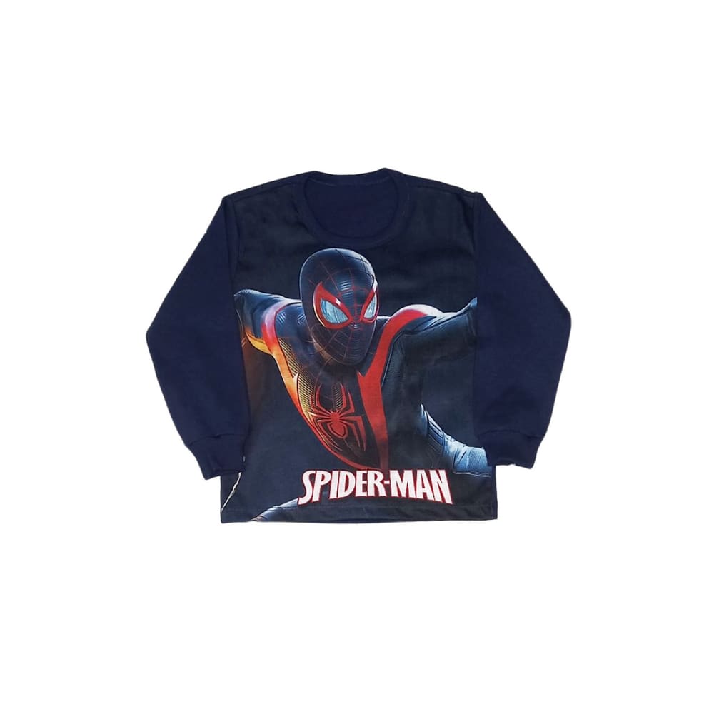 Camiseta infantil manga longa spider-man