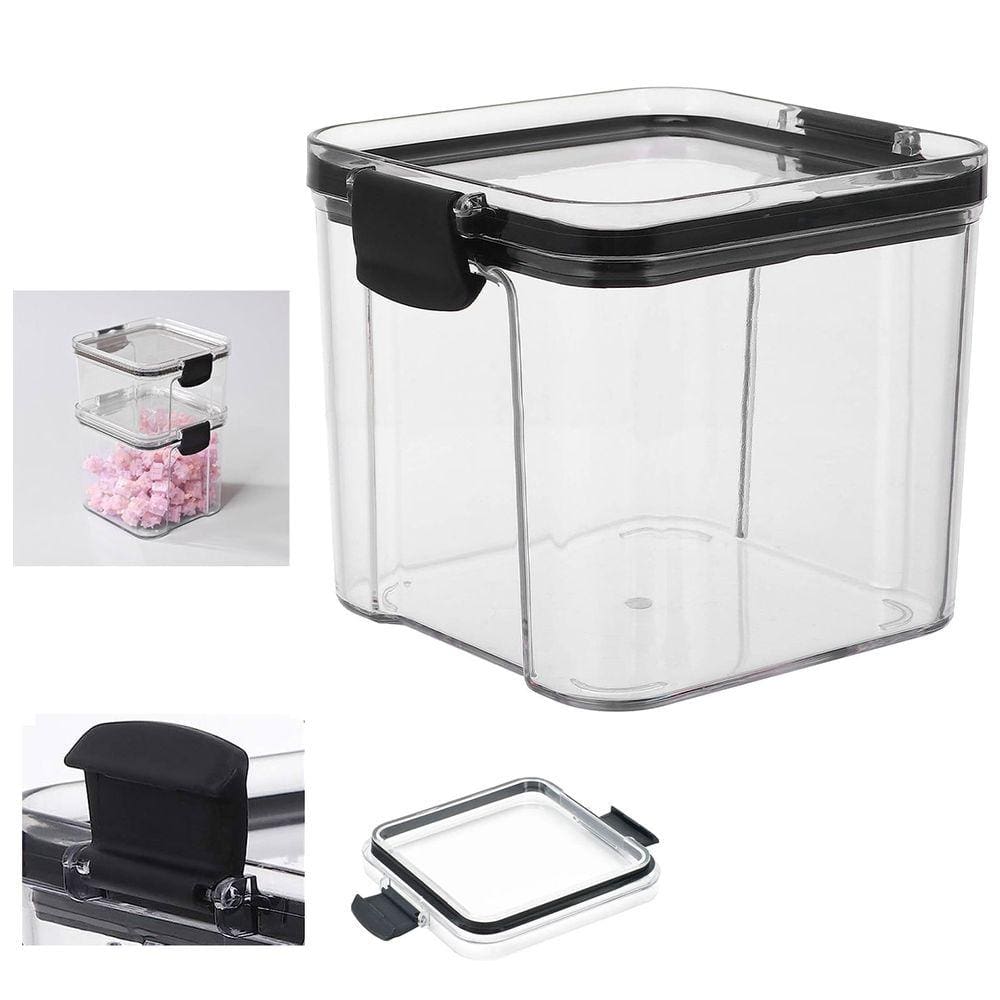 Pote Hermetico Tampa com Trava 700ml Veda Conserva Armazenamento Acrilico Transparente Tempero