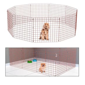 Cercado Móvel para Cachorro Pequeno Porte Cercadinho Articulado Pet 10 Telas 60cm Altura Rose