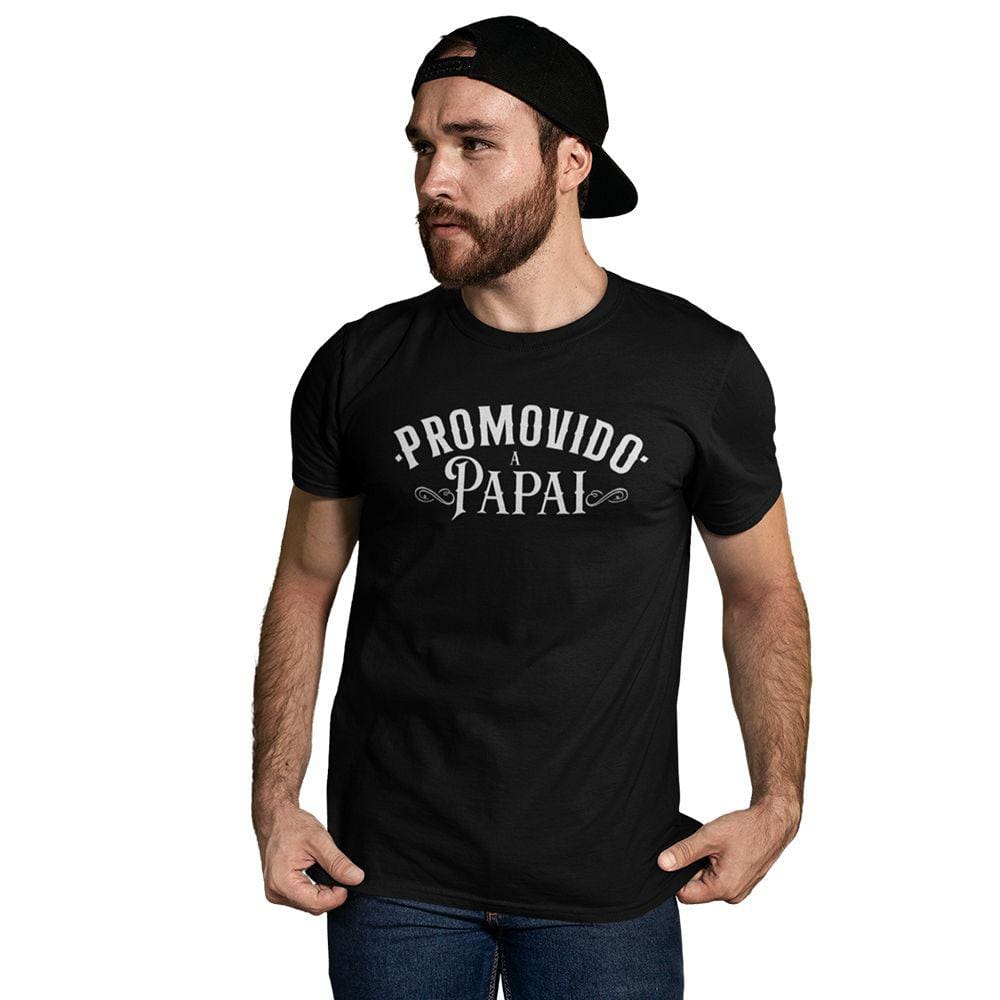Camiseta Masculina Promovido a Papai do Ano Presente Pai