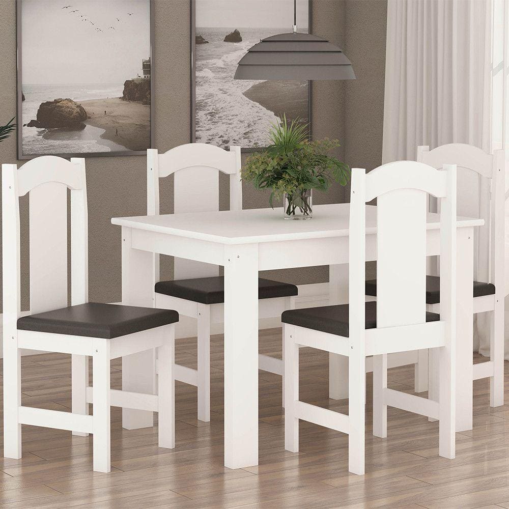 Conjunto De Mesa Arauna Estilo Com 4 Cadeiras