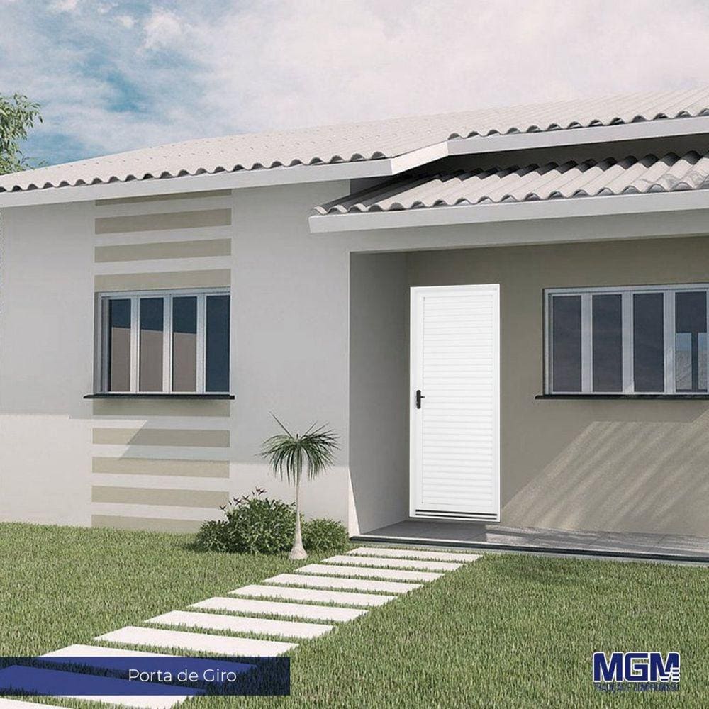 Porta de Aço Laminada 215x65cm Minas Sul MGM Branco