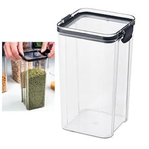 Pote Hermetico Tampa Trava 1300ml Veda Conserva Transparente Mantimento Alimento