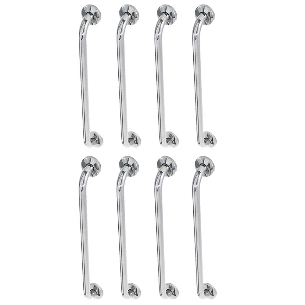 Alça de Apoio 60cm Barra Inox Acessibilidade Kit 8 Unidades Gestante Idoso Anti Queda Segurança Banheiro Box Corrimao Escada Parede Suporte