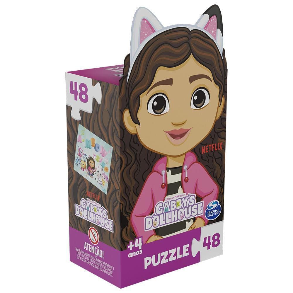 Puzzle 48 peças Gabby`s Dollhouse