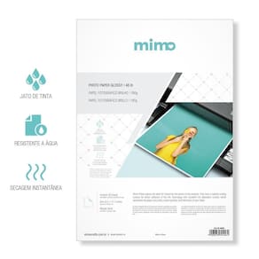 Papel Fotográfico A4 180G Brilho Mimo 50 Folhas