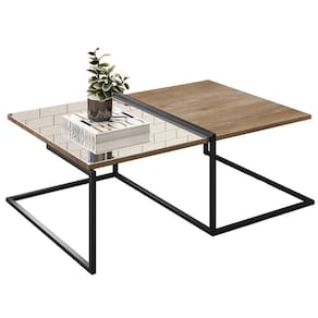 Mesa De Centro Estilo Industrial Aurum Demoliçao Preto DHom